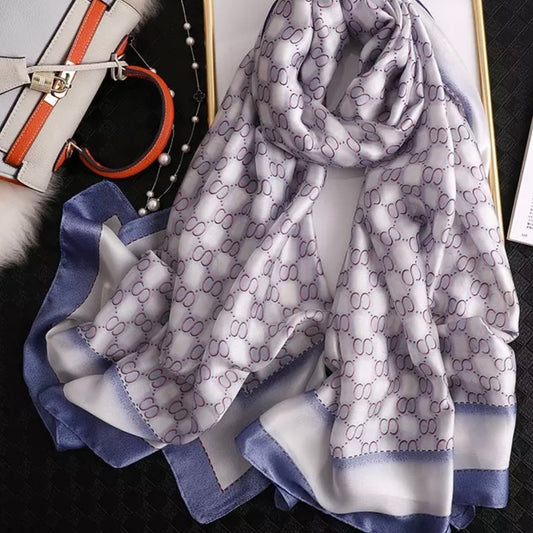 Vienna Whisper Silk-Emulation Satin Large Scarf