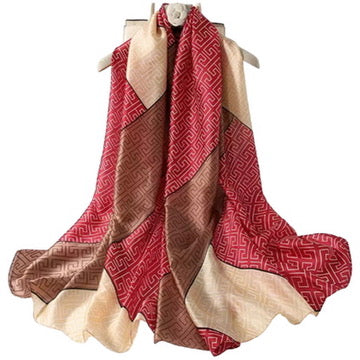 Cairo Elegance Silk-Emulation Satin Large Scarf