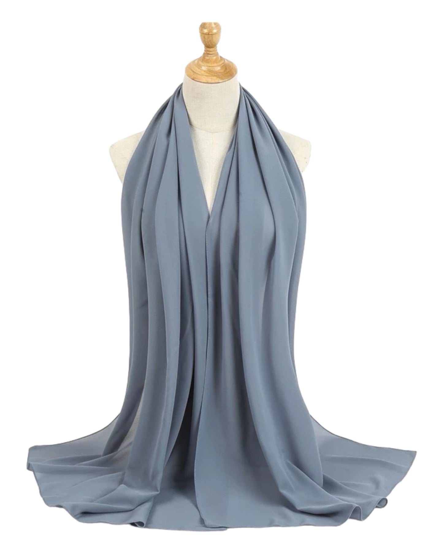 Slate Blue Chiffon Scarf