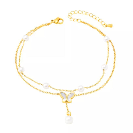 Papillon Double Layer Enamel Anklet